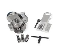 CNCTOPBAOS - Portabrocas de 3 mordazas de eje giratorio, 4º eje K11-100 mm, eje hueco, eje A, eje giratorio de 65 mm, relación reducción: 6:1 para fresadora de grabado de torno, router CNC