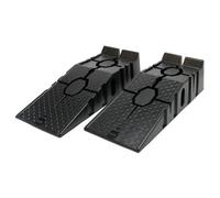 CNCYEAH 2 rampas, rampa de umbral, rampa para bordillos, hasta 2,5 toneladas, plataforma elevadora de PP, negro, 90 x 33 x 22 cm