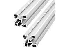 CNCYEAH 2 unidades 4040 - 500 mm, tipo T, norma europea, perfil de aluminio, perfil de 40 x 40, riel lineal para impresora 3D y máquina de grabado láser CNC