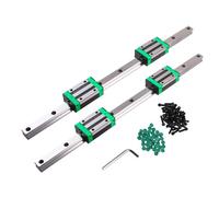 CNCYEAH HGR15 Carril de guía 2 piezas HGR15 de 400 mm, guía lineal + 4 bloques deslizantes HGH15 para aparatos eléctricos, máquina CNC, máquinas médicas,impresoras 3D