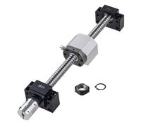 CNCYEAH Husillo de bolas SFU1605-300 mm, husillo roscado de acero inoxidable, guía lineal con soporte BK12/BF12, carcasa de tuerca DSG16H, tuerca circulante y acoplamiento para máquina de grabado