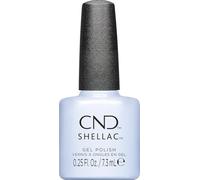 CND Shellac Fantasy Realm 481 - Esmalte de uñas UV, color azul claro metálico, original CND - Gel de uñas - Diseño de uñas - Queen Tessential collection