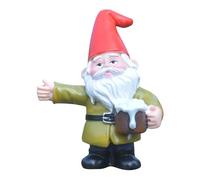 Cndiyald Adornos Divertidos de Resina para jardín de gnomos Que Llevan Cerveza, decoración al Aire Libre de 3, 2x1, 6x3, 9 Pulgadas para Patio y césped