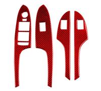 Cndocc35 Embellecedor decorativo para interruptor de elevalunas interior de fibra de carbono roja para ATSATS-L 2013-2019