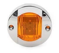 Cndocc35 Luces de posición laterales multifuncionales para automóvil, luces de gálibo, 6 LED para camión, remolque, camioneta, SUV, caravana, barco, lente ámbar de 24 V