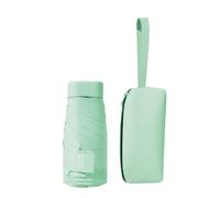 CNERIIE Sombrillas plegables con bolsa de almacenamiento para mujer | Paraguas pequeño con protección UPF50+ 6 varillas, paraguas de viaje plegable con caja de almacenamiento para exteriores