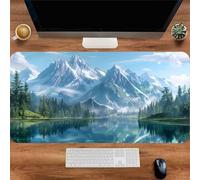 CNfhFRY Alfombrilla de ratón Larga for Teclado con un Hermoso Paisaje montaña Nevada. Lavable Base Goma Antideslizante(600x400x3mm)