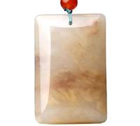 CNfhFRY colgante, Colgante de jade blanco natural, símbolo seguridad y paz, libertad Yu Pei for hombres mujeres