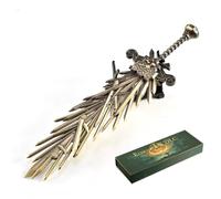 CNfhFRY Espada de utilería Metal 30 cm (11,8") con Soporte exhibición. Coleccionable, Ideal for Cosplay, decoración Escritorio y Regalo for Gamers