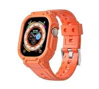 CNHKAU Para Apple Watch Ultra Band 49/44/42/38/40mm Funda Protectora Resistente para Hombre + Funda para iWatch Series 8 7 6 5 4 3 SE (Color : Orange, Size : 38/40/41mm)