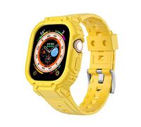 CNHKAU Para Apple Watch Ultra Band 49/44/42/38/40mm Funda Protectora Resistente para Hombre + Funda para iWatch Series 8 7 6 5 4 3 SE (Color : Yellow, Size : 42/44/45mm)