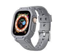 CNHKAU Para Apple Watch Ultra Band 49/44/42/38/40mm Funda Protectora Resistente para Hombre + Funda para iWatch Series 8 7 6 5 4 3 SE (Color : Gray, Size : 38/40/41mm)