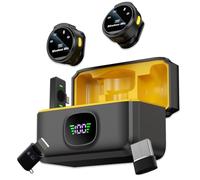 CNIMSSN Micrófono Lavalier inalámbrico para iPhone 15 y Android, USB C Mini micrófono de solapa inalámbrico, audio Hi-Fi, alcance de 65 m, reducción de ruido, batería 30H para grabación de vídeo,