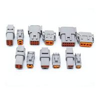 cnkf 1 sets Deutsch DTM 2 ~ 12 pin gris macho hembra AUTO Conectores Terminales con Pins