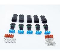 CNKF 5 Sets Metri-Pack 280 Series Negro de 2 vías Connector Macho Hembra 15300002 15300027