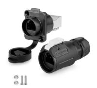 CNLINKO Conector industrial impermeable LP-16 RJ45 IP67 Conector circular CAT.5E Conector de aviación de inserción rápida Conector 8P8C de liberación rápida Carcasa de PBT