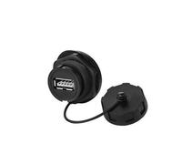 CNLINKO - Conector USB 2.0, tipo A hembra a hembra, toma de corriente de montaje en panel, puerto USB dual, resistente al agua al aire libre IP67, datos + potencia, paso en panel, estándar industrial