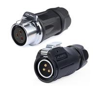 CNLINKO LP-20 3 Pines Conector a prueba de agua, IP68 conector circular, enchufe rápido conector de la aviación, PBT plástico Shell soldadura conector de la industria marina (3 Pines)