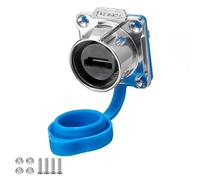 CNLINKO LP-24 HDMI Socket, Montaje en Panel receptáculos Socket IP68 Datos a Prueba de Agua Conector M24 Brida para Conexiones de Equipos de Audio y vídeo (HDMI Socket)