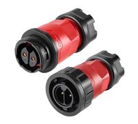 CNLINKO YM-20 Conector estanco de 2 Pines, IP68 Conector Circular, M20 Conector de alimentación y Datos, Carcasa de plástico PBT Conector rápido de aviación(2 Pines)
