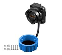 CNLINKO YM-24 Conectores HDMI, Receptáculos de Montaje en Panel HDMI, Conector Impermeable IP68, Zócalo con Brida para Conexiones de Equipos de Audio y Video, Conectores de Señal M24 (Zócalo de HDMI)