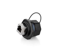 CNLINKO YT-RJ45 Conector impermeable IP65 para cable de red RJ45 Conector transferencia de datos a alta velocidad Conector de montaje en panel de carcasa PBT Conector de enchufe hembra