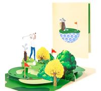 CNLITIHEKA Tarjeta de felicitación desplegable de golf, multiocasión: Día del Padre, cumpleaños, aniversario, jubilación