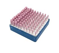 Cnmade - Juego de puntas de molienda para rueda abrasiva, accesorios de pulido de cono para herramientas rotatorias Dremel de 3 mm, vástago 100 unidades