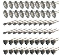 Cnmade Kit de cepillos de limpieza de acero, 60 piezas, 3 mm, para esmeriladora y herramientas rotatorias de Dremel