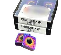 CNMG120404 CNMG120408 CNMG120412 MA LY7010 Cuchillas De Fresado CNC Herramienta Torneado Carburo Serie Llama Azul Herramienta de Torno(CNMG120412 MA LY7010)