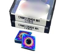 CNMG120404 CNMG120408 CNMG120412 MA LY7010 Cuchillas De Fresado CNC Herramienta Torneado Carburo Serie Llama Azul Herramienta de Torno(CNMG120404 MA LY7010)