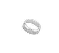 CNMNDE Anillo giratorio for perilla de aire acondicionado de coche, Compatible for Volvo, S60, V60, XC60, S60, V40 y XC90. Tapa del anillo de la perilla del sistema HVAC del automóvil(Silver)