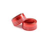 CNMNDE Cubierta decorativa for perilla de aire acondicionado de coche, Compatible for Toyota Tundra 2014-2021 Tapa del anillo de la perilla del sistema HVAC del automóvil(Red)