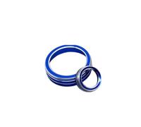 CNMNDE Cubierta del botón central del interior del coche, anillo de la perilla multimedia, Compatible for A3 V8 S3 2014-2019 Tapa del anillo de la perilla del sistema HVAC del automóvil(Blue)
