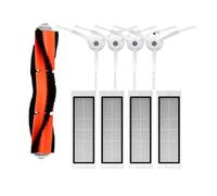 CNMNDE Filtro de Cepillo Lateral, Compatible con Xiaomi, Mi Robot Aspirador 1 1S SDJQR01RR SDJQR02RR SDJQR03RR/Roborock E3 S4 Cepillo Principal y Filtro