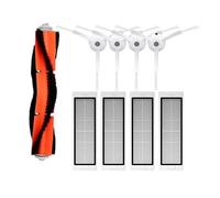 CNMNDE Filtro de Cepillo Lateral, Compatible con Xiaomi, Mi Robot Aspirador 1 1S SDJQR01RR SDJQR02RR SDJQR03RR/Roborock E3 S4 Cepillo Principal y Filtro