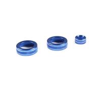 CNMNDE Perilla de ajuste del espejo del aire acondicionado del coche, Compatible for Toyota Hilux 2015-2022 Tapa del anillo de la perilla del sistema HVAC del automóvil(Blue)