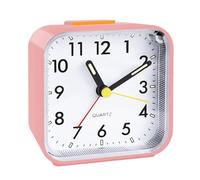 CNMTCCO - Despertador analógico sin tic-tac con luz, batería, alarma potente, función Snooze, funcionamiento silencioso, pantalla luminosa, diseño portátil para durmientes profundos