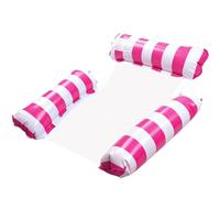 CNMTCCO Hamaca hinchable 4 en 1 para piscina, colchón de aire con red - Sillón de natación premium y tumbona de agua para adultos, accesorios de piscina plegable, salón para vacaciones y playa
