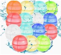 CNMTCCO Juego de 12 bombas de agua reutilizables de un segundo, para verano, piscina, playa, jardín, al aire libre