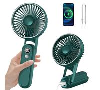 CNMTCCO Mini ventilador portátil recargable por USB ventilador de bolsillo turbo de 5 velocidades, duración máxima de batería de 18 horas, compacto y liviano (verde)