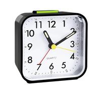 CNMTCCO Reloj Despertador analógico, sin tictac, con luz, a Pilas, Alarma Sonora, función Snooze, Pantalla Que Brilla en la Oscuridad, para Personas Que Duermen profundamente.