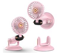 CNMTCCO Ventilador de mano,Mini ventilador portátil,Ventilador USB de 5 velocidades,Recargable,Plegable para viajes, oficina y camping(Rosa)