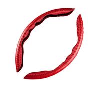 CNMVCJSAR Cubierta Volante Coche 1 Par Protectores Cuero Y Fibra Carbono para Volante Coche Cubierta De Refuerzo De Rueda PVC Cuero Microfibra 1K Antideslizante Universal(Blanc)