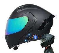 CNNGU Casco De Moto Modular Bluetooth Integrado, con Doble Visera Cascos De Motocicleta, Casco Integral ECE Homologado, para Mujeres Y Hombres, Transpirable Y Cómoda