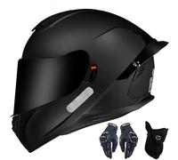CNNGU Casco De Motocicleta, Casco Modular De Cara Completa, Cascos De Motocicleta Integrales Modulares Plegables Aprobados por La ECE con Doble Lente, M ~ XL