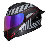 CNNGU Casco De Motocicleta, Casco Modular De Cara Completa, Cascos De Motocicleta Integrales Modulares Plegables Aprobados por La ECE con Doble Lente, M ~ XL