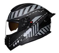 CNNGU Casco De Motocicleta, Casco Modular De Cara Completa, Cascos De Motocicleta Integrales Modulares Plegables Aprobados por La ECE con Doble Lente, M ~ XL