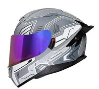 CNNGU Casco De Motocicleta, Casco Modular De Cara Completa, Cascos De Motocicleta Integrales Modulares Plegables Aprobados por La ECE con Doble Lente, M ~ XL
