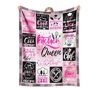 cnnouart Regalos de chef para mujeres, manta de chefs, regalos para amantes de la cocina, regalo de cocina para personas a las que les gusta cocinar (100 x 130 cm)